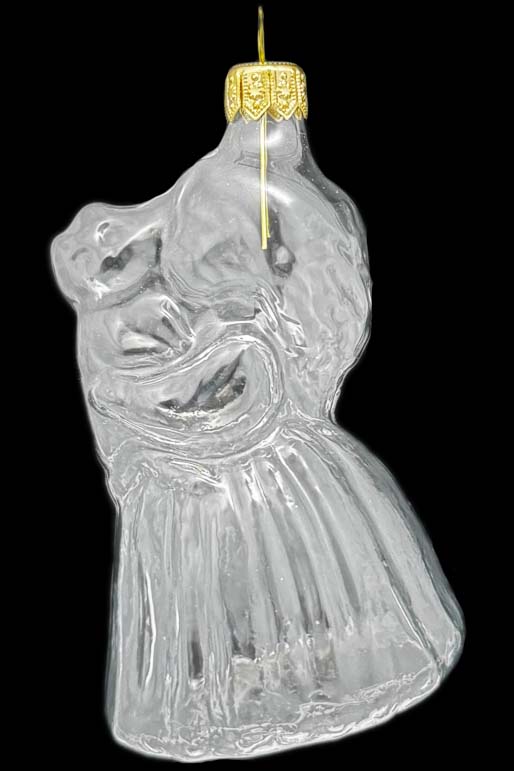 Стеклянная елочная игрушка Заготовка Девочка с котом 11 см 161523300